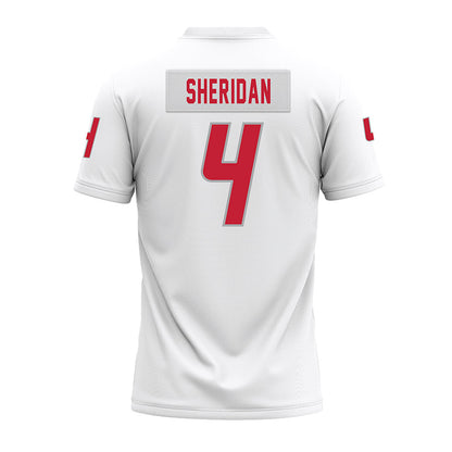 New Mexico - NCAA Football : Jayden Sheridan - White Premium Football Jersey-1