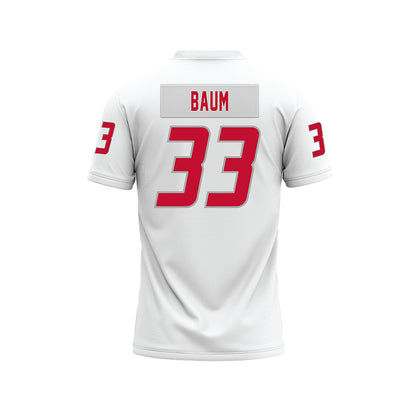 New Mexico - NCAA Football : Hayes Baum - White Premium Football Jersey-1