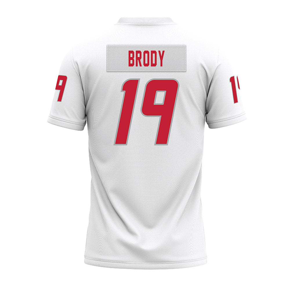 New Mexico - NCAA Football : Elijah Brody - White Premium Football Jersey-1