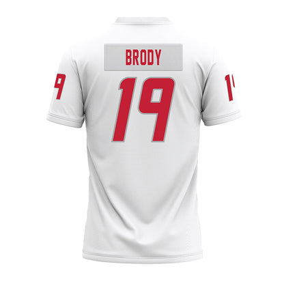 New Mexico - NCAA Football : Elijah Brody - White Premium Football Jersey-1