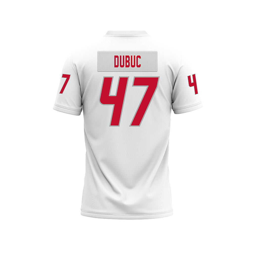 New Mexico - NCAA Football : Trey Dubuc - White Premium Football Jersey-1