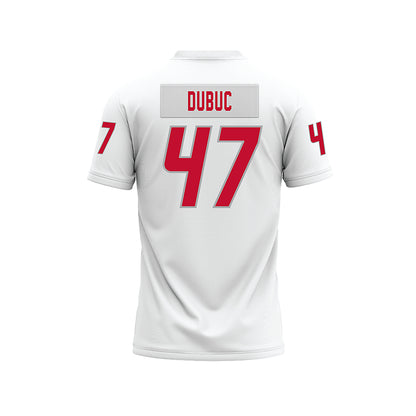 New Mexico - NCAA Football : Trey Dubuc - White Premium Football Jersey-1