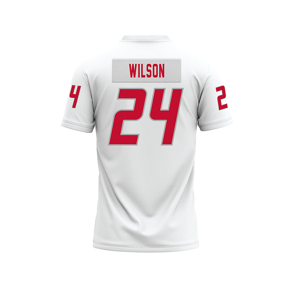 New Mexico - NCAA Football : Jayden Wilson - White Premium Football Jersey-1