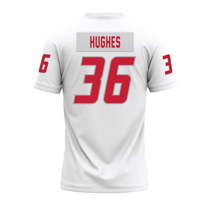 New Mexico - NCAA Football : Daniel Hughes - White Premium Football Jersey-1