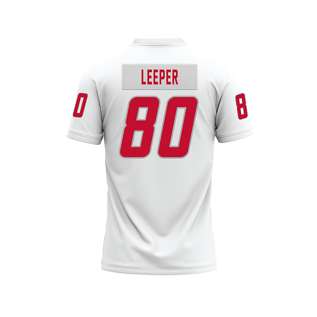New Mexico - NCAA Football : Max Leeper - White Premium Football Jersey-1