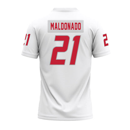 New Mexico - NCAA Football : Jacob Maldonado - White Premium Football Jersey-1