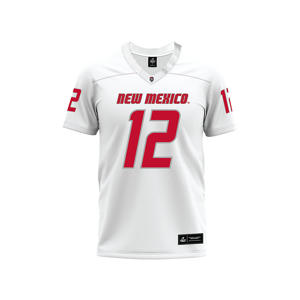 New Mexico - NCAA Football : Drew Speech - White Premium Football Jersey-0
