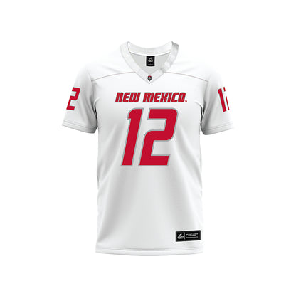New Mexico - NCAA Football : Drew Speech - White Premium Football Jersey-0