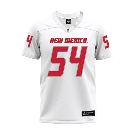 New Mexico - NCAA Football : Jojo Matautia - White Premium Football Jersey-0