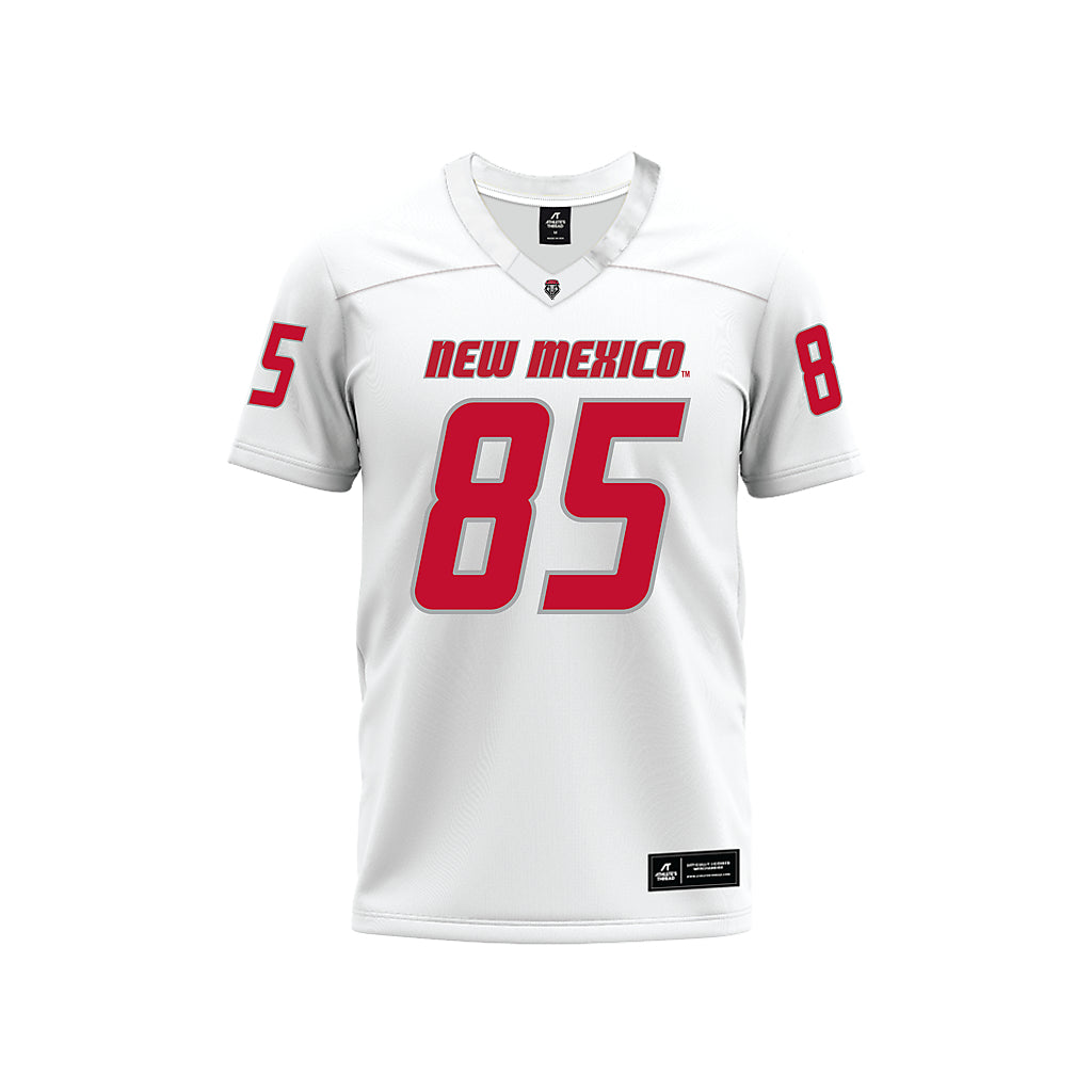 New Mexico - NCAA Football : Simon Mapa - White Premium Football Jersey-0