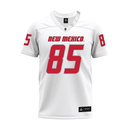 New Mexico - NCAA Football : Jackson Epes - White Premium Football Jersey-0