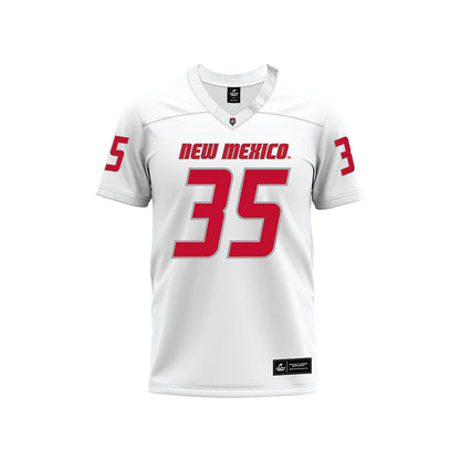 New Mexico - NCAA Football : Charles Steinkamp - White Premium Football Jersey-0
