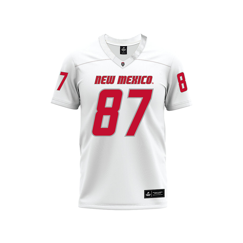 New Mexico - NCAA Football : Abraham Williams - White Premium Football Jersey-0