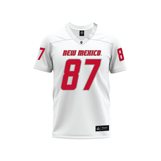 New Mexico - NCAA Football : Abraham Williams - White Premium Football Jersey-0