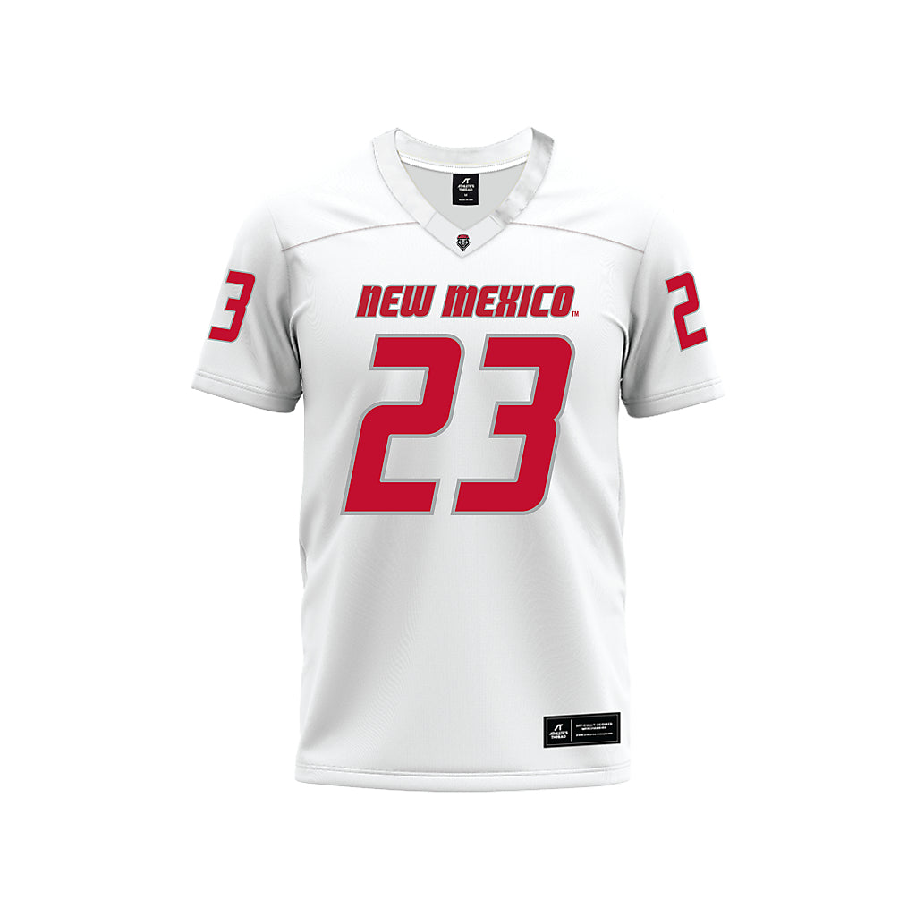 New Mexico - NCAA Football : Nick Wheeler - White Premium Football Jersey-0