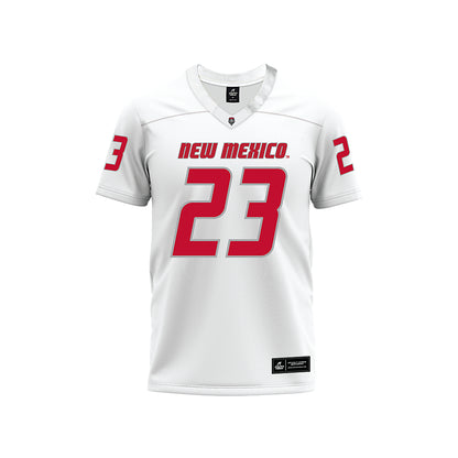 New Mexico - NCAA Football : Nick Wheeler - White Premium Football Jersey-0