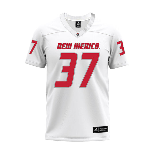 New Mexico - NCAA Football : Johnathan Trentadue - White Premium Football Jersey-0