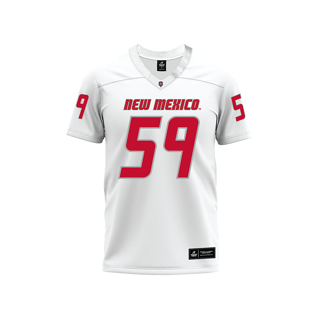 New Mexico - NCAA Football : Kaden Robnett - White Premium Football Jersey-0