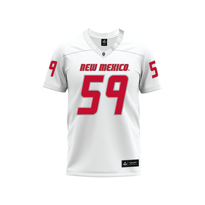 New Mexico - NCAA Football : Kaden Robnett - White Premium Football Jersey-0