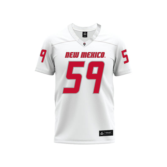 New Mexico - NCAA Football : Kaden Robnett - White Premium Football Jersey-0