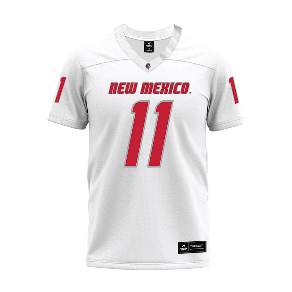 New Mexico - NCAA Football : Massiah Mingo - White Premium Football Jersey-0
