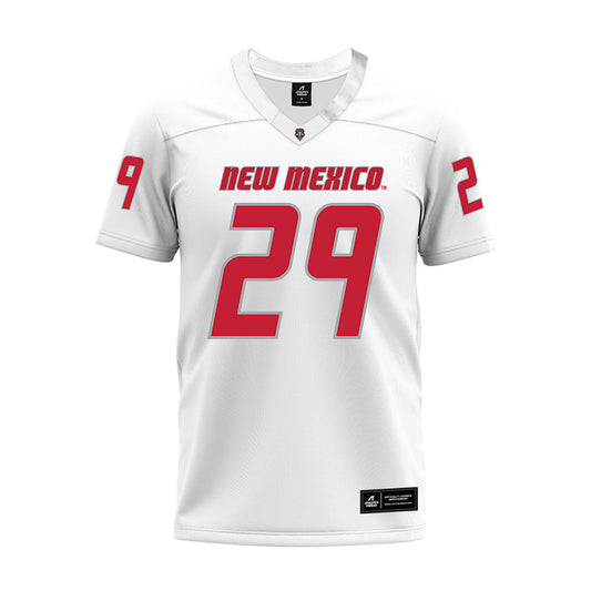 New Mexico - NCAA Football : Xavier Rivera-Rogers - White Premium Football Jersey-0
