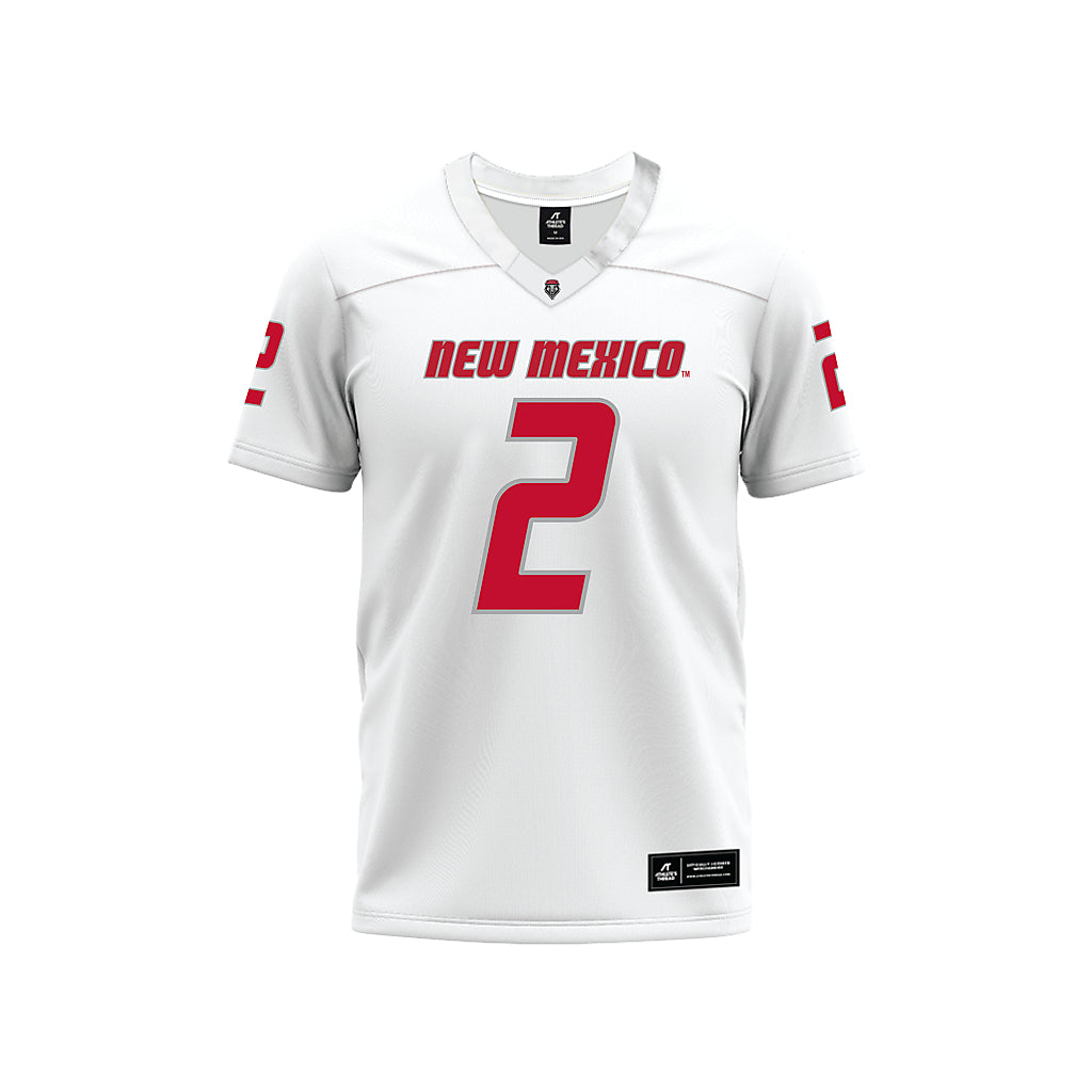 New Mexico - NCAA Football : Jack Layne - White Premium Football Jersey-0