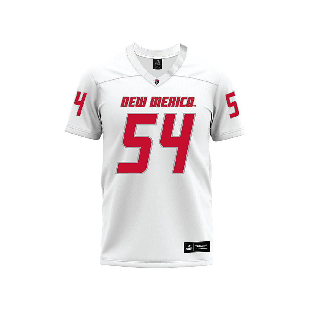New Mexico - NCAA Football : Jojo Matautia - White Premium Football Jersey-0