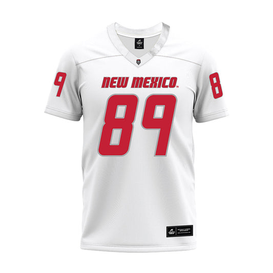 New Mexico - NCAA Football : Enrique Zatarain - White Premium Football Jersey-0
