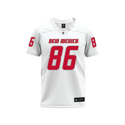 New Mexico - NCAA Football : D'Angelo Mayes - White Premium Football Jersey-0