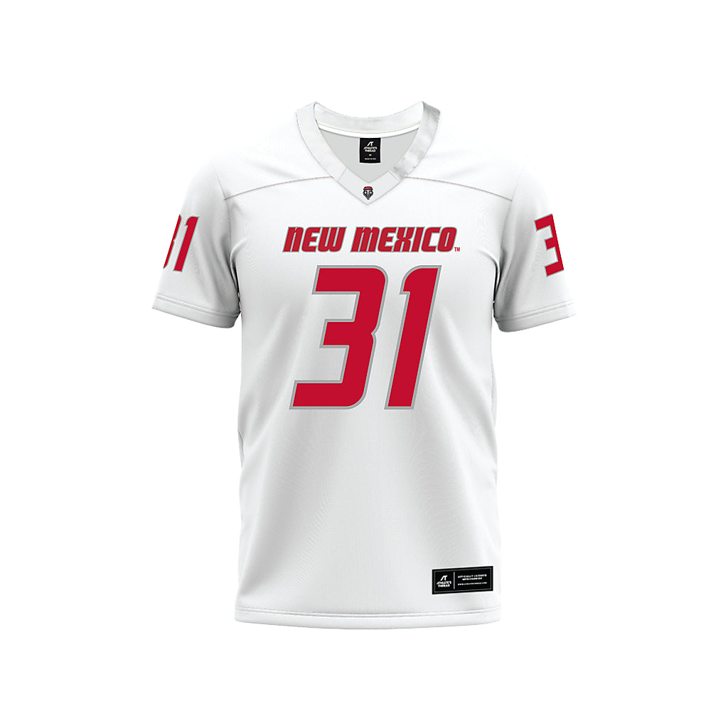 New Mexico - NCAA Football : Grant Glasgow - White Premium Football Jersey-0