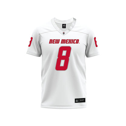 New Mexico - NCAA Football : Ormanie Arnold - White Premium Football Jersey-0