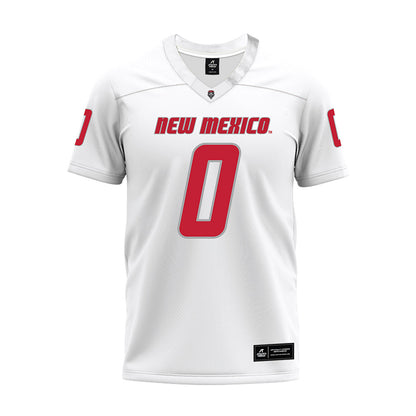 New Mexico - NCAA Football : Austin Brawley - White Premium Football Jersey-0
