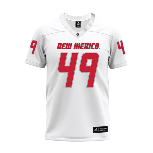New Mexico - NCAA Football : Caden Beck - White Premium Football Jersey-0
