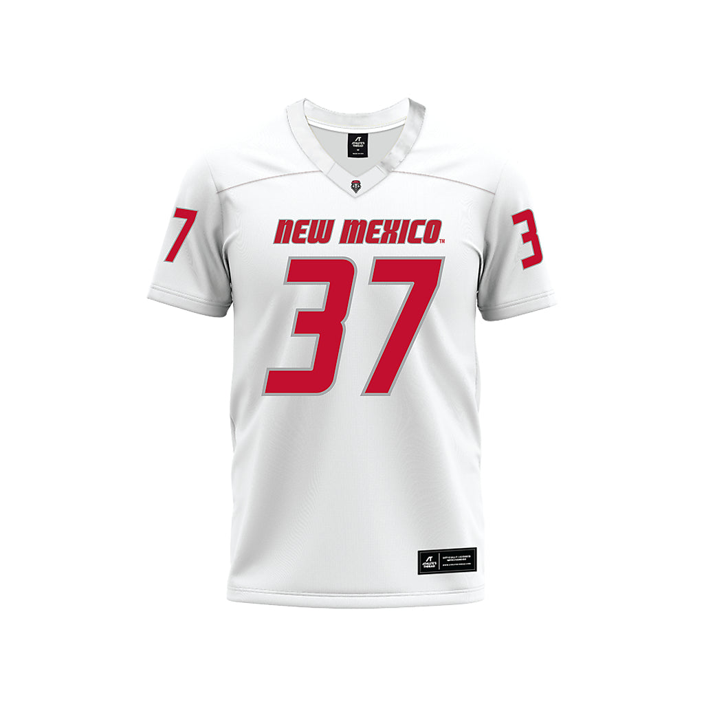 New Mexico - NCAA Football : Johnathan Trentadue - White Premium Football Jersey-0
