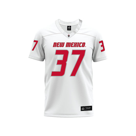 New Mexico - NCAA Football : Johnathan Trentadue - White Premium Football Jersey-0