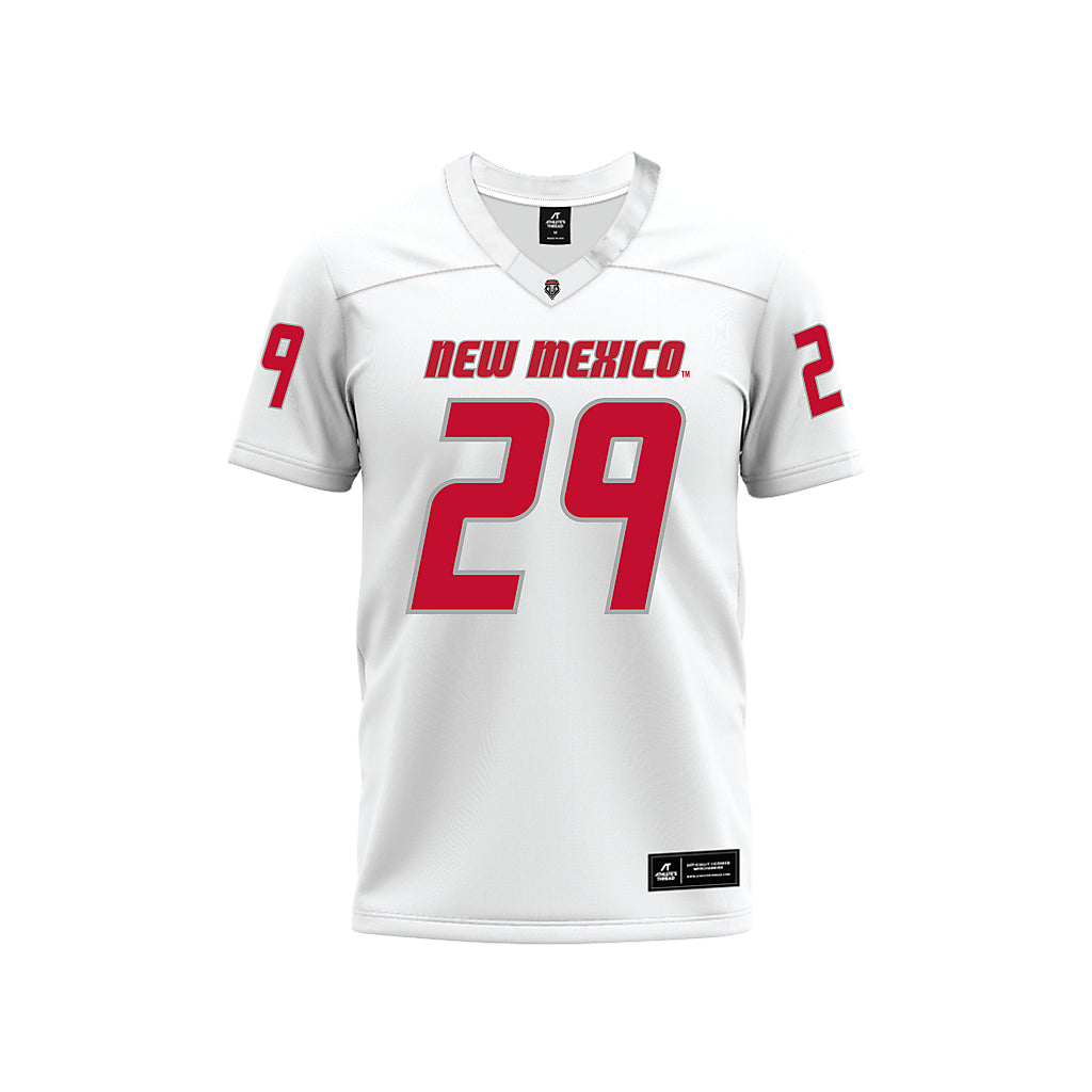 New Mexico - NCAA Football : Xavier Rivera-Rogers - White Premium Football Jersey-0