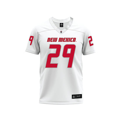New Mexico - NCAA Football : Xavier Rivera-Rogers - White Premium Football Jersey-0