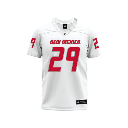New Mexico - NCAA Football : Xavier Rivera-Rogers - White Premium Football Jersey-0