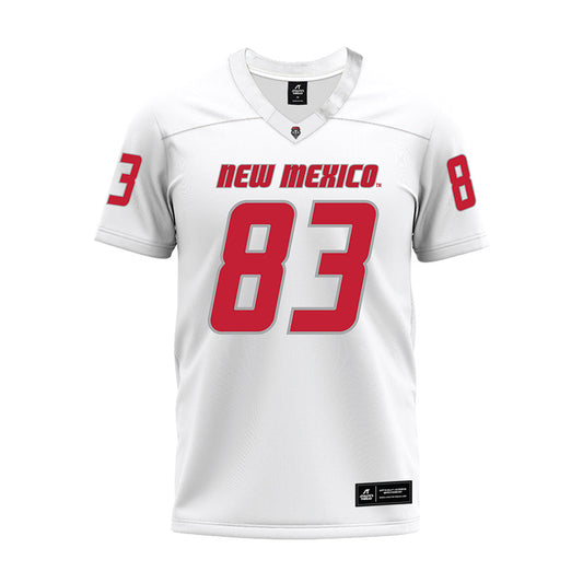 New Mexico - NCAA Football : KJ Cherry - White Premium Football Jersey-0