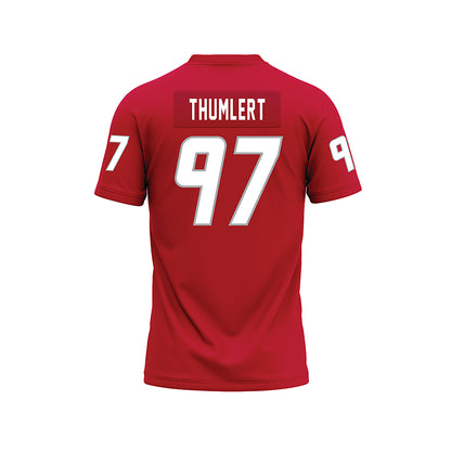 New Mexico - NCAA Football : Cody Thumlert - Red Premium Football Jersey-1