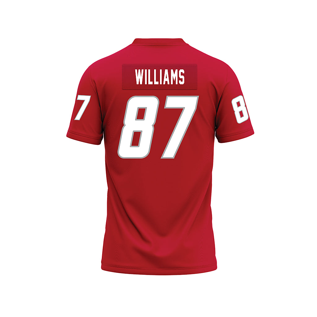 New Mexico - NCAA Football : Abraham Williams - Red Premium Football Jersey-1