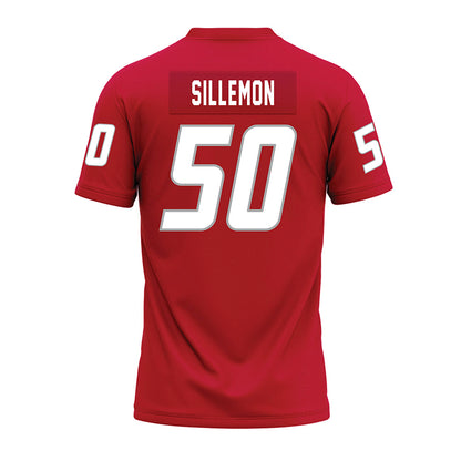 New Mexico - NCAA Football : Isaiah Sillemon - Red Premium Football Jersey-1