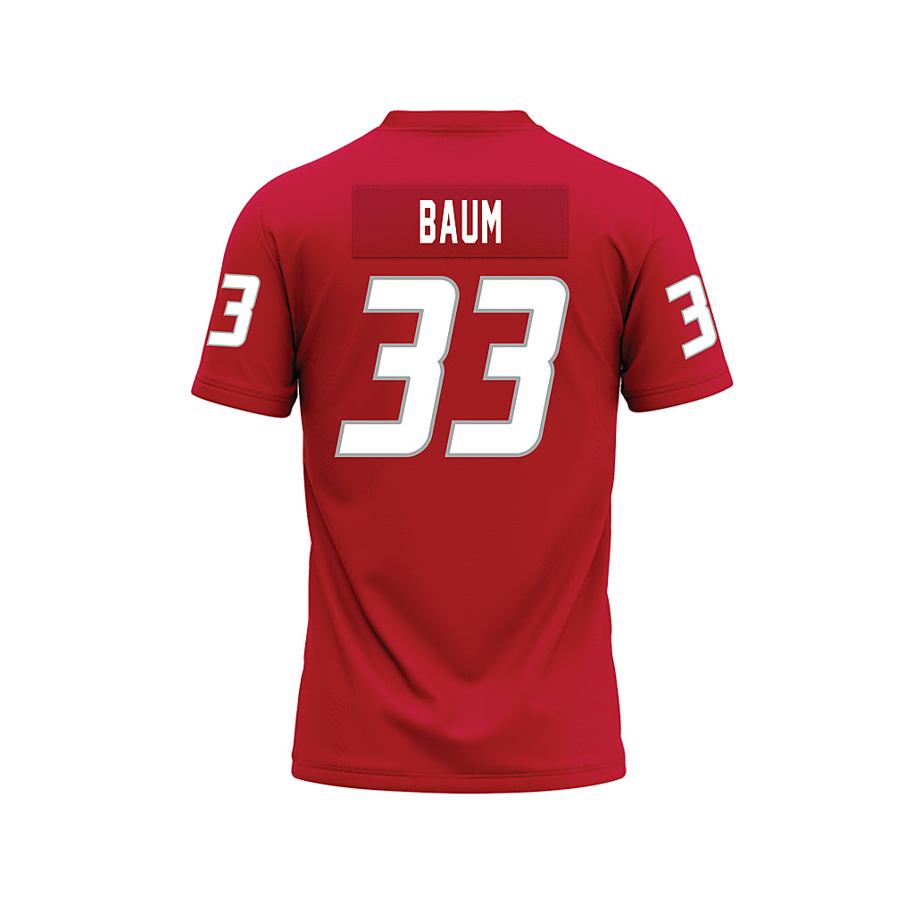 New Mexico - NCAA Football : Hayes Baum - Red Premium Football Jersey-1