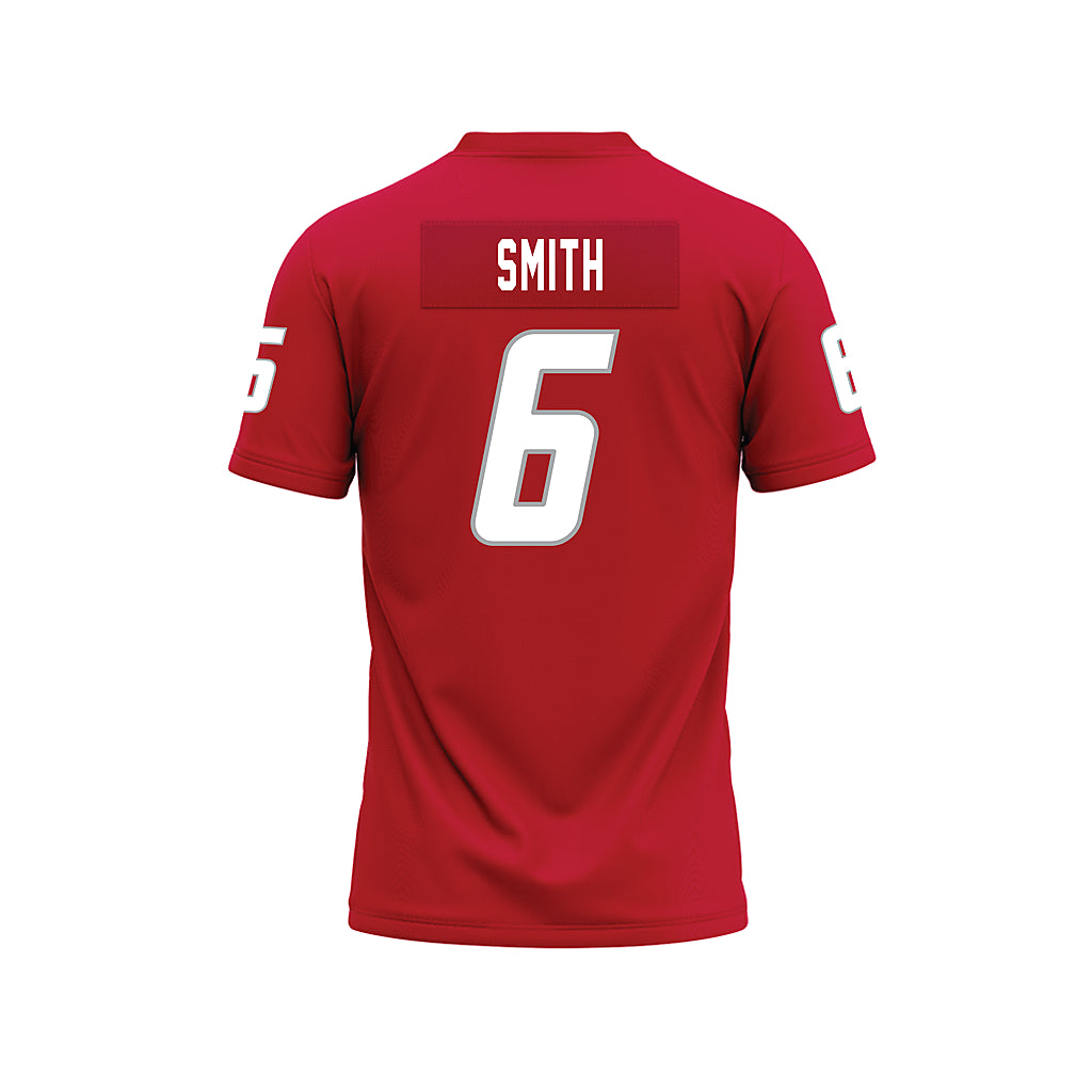 New Mexico - NCAA Football : Zhaiel Smith - Red Premium Football Jersey-1