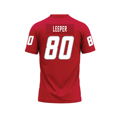 New Mexico - NCAA Football : Max Leeper - Red Premium Football Jersey-1