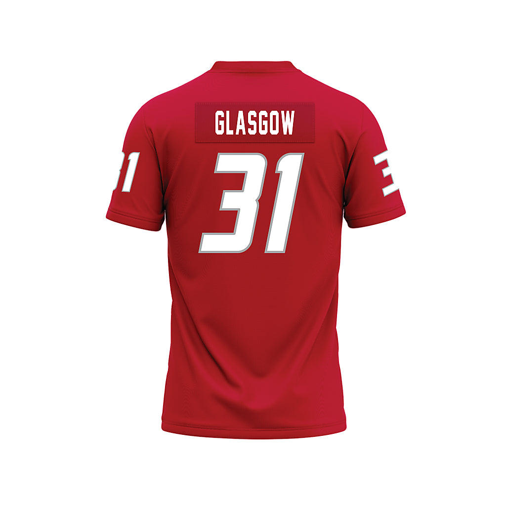 New Mexico - NCAA Football : Grant Glasgow - Red Premium Football Jersey-1
