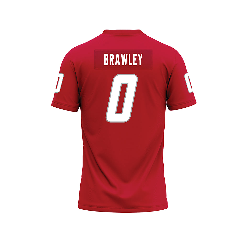 New Mexico - NCAA Football : Austin Brawley - Red Premium Football Jersey-1