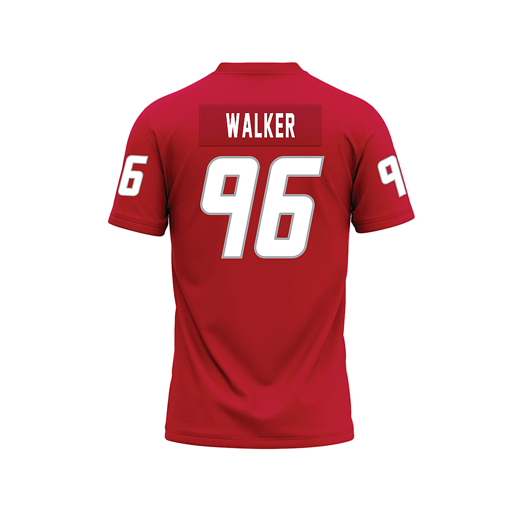 New Mexico - NCAA Football : Garrison Walker - Red Premium Football Jersey-1
