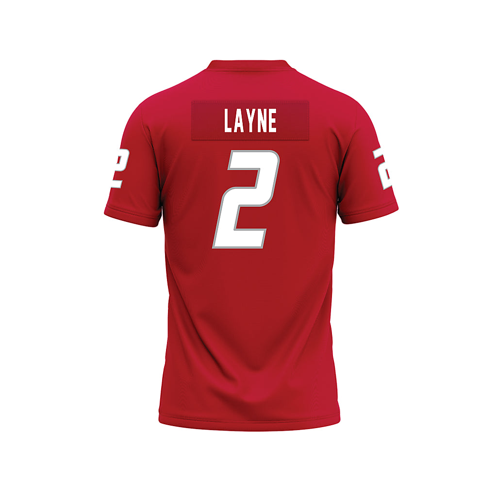 New Mexico - NCAA Football : Jack Layne - Red Premium Football Jersey-1